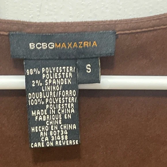 BCBGmaxazria dress sleeveless brown dress zip up in the side small - Picture 9 of 14